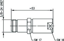 Разъем J01021A0043 Telegartner | N типа female (розетка) прямой на кабель G36 (1/4“)