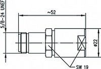 Разъем J01021A0041 Telegartner | N типа female (розетка) прямой на кабель G28 (3/8“)