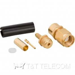 Разъем 901-9601-3 Amphenol | SMA male, прямая обжимная вилка для кабельной группы RG-316, 50 Ом