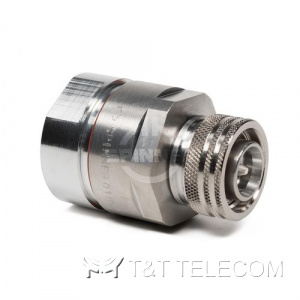 Разъем BN 431121 Spinner || 4.3-10 male угловой для коаксиального кабеля 7/8" серии Multifit | Крепление защёлкой (Push Pull)