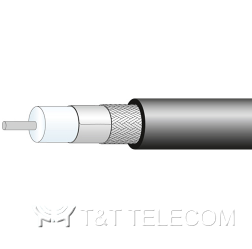 Коаксиальный кабель SPUMA_195 /_FR-01/_FR-AM Huber+Suhner c двойным экраном огнестойкий