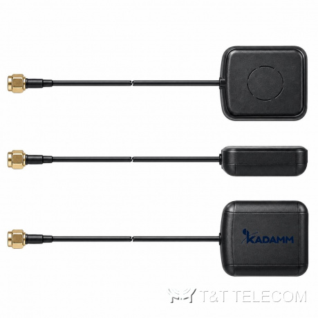 KADAMM GPS-L1-29M2 — активная антенна GPS L1 на магните или клее, МШУ 29 дБ, кабель 3 м, SMA, допуск частоты ±10 МГц