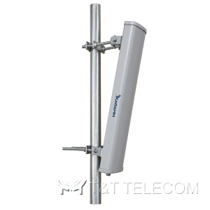 KADAMM APW2458G17 — двухдиапазонная внешняя секторная антенна Wi-Fi 2400–2483 / 5150–5850 МГц, 17 дБи, 2 порта