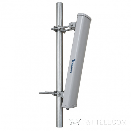 KADAMM APW2458G17 — двухдиапазонная внешняя секторная антенна Wi-Fi 2400–2483 / 5150–5850 МГц, 17 дБи, 2 порта