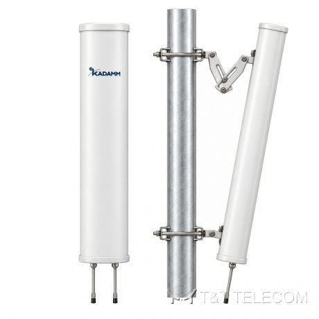 KADAMM APW4960120VH18 — внешняя секторная антенна Wi-Fi 4900–5950 МГц, 17 дБи, 2 порта