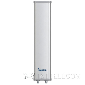 KADAMM APW2465DP18 — внешняя секторная антенна Wi-Fi 2400–2500 МГц, 18 дБи, 2 порта