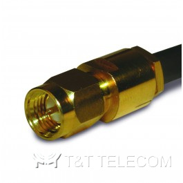 Разъем 132125 Amphenol | SMA male, прямая зажимная вилка для кабельной группы RG-58, LMR-195, 50 Ом
