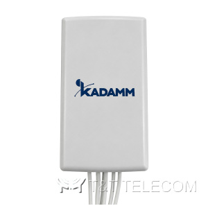 KADAMM APW24708 — трёхдиапазонная внешняя секторная антенна Wi-Fi 2400–2500 / 5150–5950 / 6000–7125 МГц, 8 дБи, 4 порта