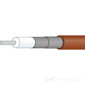 Коаксиальный кабель RG-142 B/U 50 Ом с двойной оплеткой DTR142, 6 ГГц, FEP, ø4,94 мм