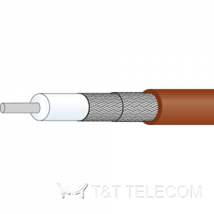 Коаксиальный кабель RG-142 B/U 50 Ом с двойной оплеткой DTR142, 6 ГГц, FEP, ø4,94 мм
