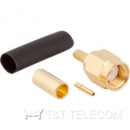 Разъем 132178RP Amphenol | SMA male, прямая обжимная вилка для кабельной группы RG-316 с двойным плетением, 50 Ом