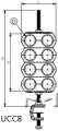 Универсальное крепление 2-х кабелей FIMO UCC/ 2x3/8” (16)