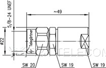 Разъем J01020A0010 Telegartner N типа вилка прямая на кабель G28 (3/8“)