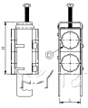 Крепление для 2-х кабелей sRF M/ 2x1.1/4” (40)