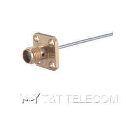 Разъем 25_SMA-50-1-2/111_NE Huber+Suhner | Розетка приборно-кабельная с фланцем, крепление на 4 винта | Под кабель 0.047"