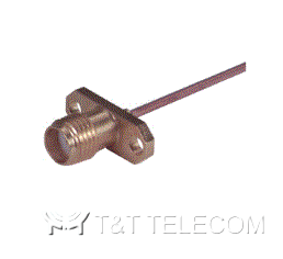 Разъем 25_SMA-50-1-4/111_NE Huber+Suhner | Розетка приборно-кабельная с фланцем, крепление на 2 винта | Под кабель 0.047"