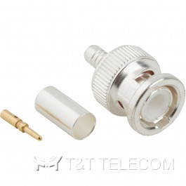 Разъем 031-4326 Amphenol | BNС male, вилка прямая обжимная под кабель RG-55, RG-142A/U, RG-223