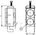Крепление 2-х кабелей sRF B/ 2x1.5/8” (52)