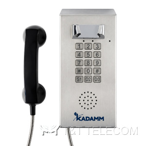 Промышленный IP-телефон KADAMM TALK-3051 (ТЛ3051) с 3 программируемыми клавишами, AISI 304