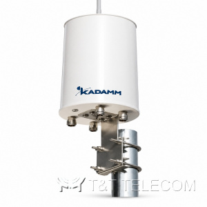 KADAMM AOW2458-8-4P — наружная всенаправленная антенна Wi-Fi 2,4 / 5 ГГц MIMO, 4 порта N, 6 / 8 дБи