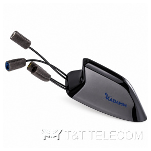 KADAMM GNSS-LTE2R-3.5 — автомобильная антенна GPS + 4G MIMO + AM/FM на винт, МШУ 28 дБ, FAKRA