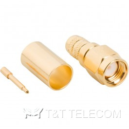 Разъем 901-10009-RFX Amphenol | SMA male, вилка прямая обжимная под кабель RG-223, RG-143