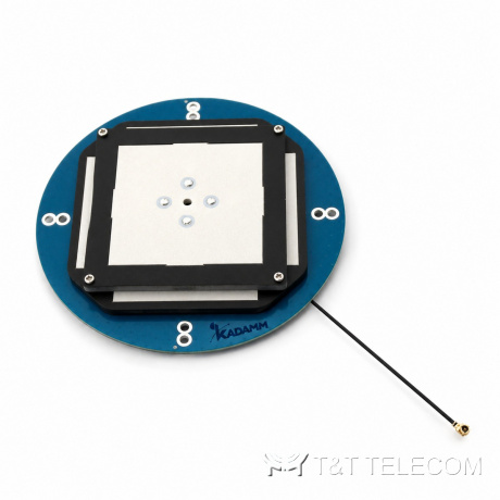 KADAMM GNSS-RTK-ER — встраиваемые многочастотные антенны ГНСС на круглой плате Ø80–134 мм, МШУ 35–40 дБ