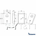 Врезной IP SOS-интерком KADAMM ТЛ6311-IP (TALK-6311-IP), 1 кнопка, AISI 304