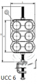 Универсальное крепление 2-х кабелей FIMO UCC/ 2x3/8” (16)