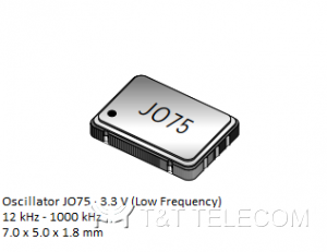 Кварцевый генератор Jauch JO75 (3.3 V) SMD HCMOS низкочастотный (12-1000 кГц)
