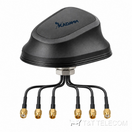 KADAMM 5G4W2-4 — антенна 4G/5G MIMO 4×4 + Wi-Fi MIMO 2×2, 4 дБи, IP67