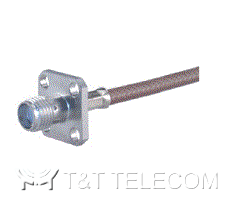 Разъем 25_SMA-50-2-46/133_NE Huber+Suhner | Розетка приборно-кабельная с фланцем, крепление на 4 винта | Кабельная группа U4