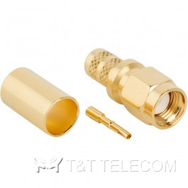 Разъем 132231RP	Amphenol | SMA male, прямая обжимная штепсельная вилка для кабельной группы RG-8X, LMR-240, 50 Ом, обратная поляризация