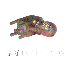 Разъем 85_SMA-50-0-144/111_YE Huber+Suhner | Розетка угловая для печатных плат, сквозное отверстие