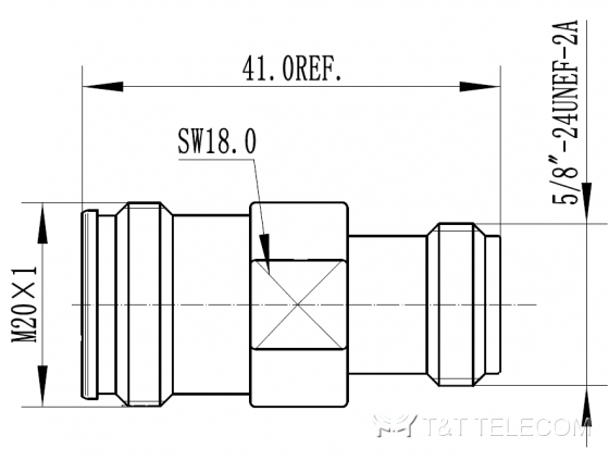 4.3-10 female - N female | Переходник коаксиальный 43F-NF 6 ГГц, IP68