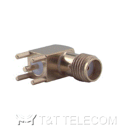 Разъем 85_SMA-50-0-101/111_NH Huber+Suhner | Розетка угловая для печатных плат, сквозное отверстие