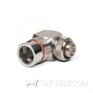 Разъем BN 431119 Spinner || 4.3-10 male угловой для коаксиального кабеля 1/2" серии Multifit | Крепление гаечное (screw)
