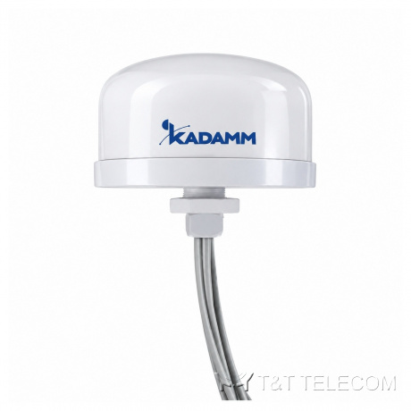 KADAMM GNSS-5G2-8 — комбинированная антенна ГНСС + 4G/5G 617–960 / 1562–1612 / 1690–6000 МГц, 4–8 дБи, 3 порта (2 × 4G/5G + ГНСС)