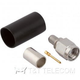Разъем 901-10012	Amphenol | SMA male, прямая обжимная штепсельная вилка для кабельной группы LMR-200, 50 Ом