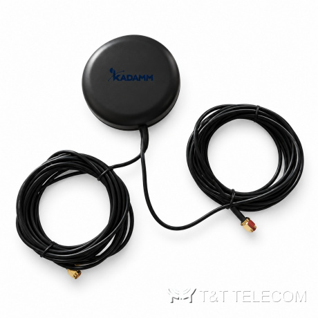 KADAMM GNSS-GSM1LTE1 — комбинированные антенны GPS + GSM и GPS + GSM + 4G, МШУ 28 дБ, 2–3 кабеля
