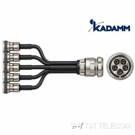 Кабельные сборки (джамперы) KADAMM ДЖ-14С-MQ5F — кластерные сборки 5 × 1/4″ с розеткой MQ5