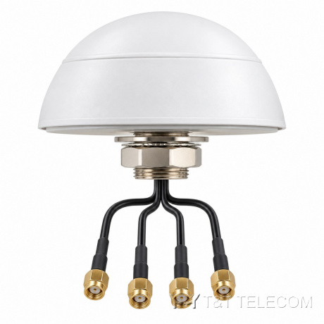KADAMM LTE2W2-3 — антенна 4G MIMO 2×2 + Wi-Fi MIMO 2×2 для крыши транспорта и шкафов, Ø110 мм, IP67