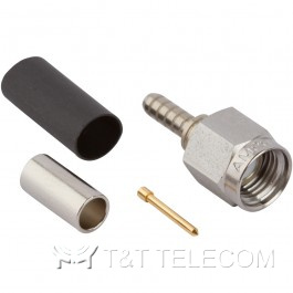 Разъем 901-9511-12SF	Amphenol | SMA male, прямая обжимная вилка для кабельной группы RG-316 с двойным плетением, 50 Ом