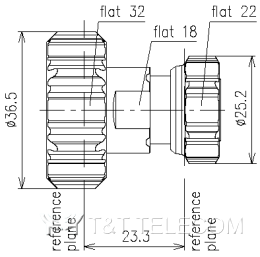 7-16 male - 4.3-10 male | Переходник коаксиальный 716M-43M 6 ГГц, IP68