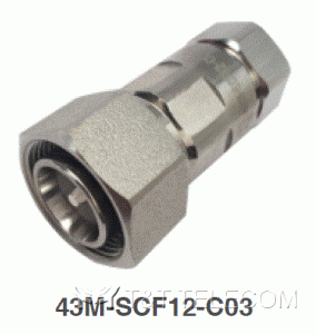 43M-SCF12-C03 Разъем 4.3‑10 Male для супергибкого фидерного кабеля 1/2" | Серия OMNI FIT Standard, 6 ГГц
