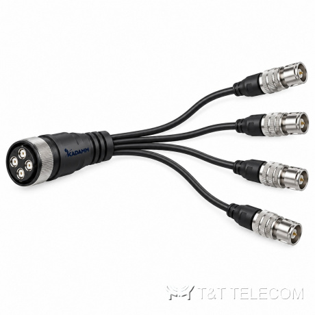 Джампер KADAMM ДЖ-14С-MQ4M/NEX10M-5 — 4 × 1/4″ супергибкий, MQ4 вилка (4-канальный кластер) – 4 × NEX10 вилка, 5 м