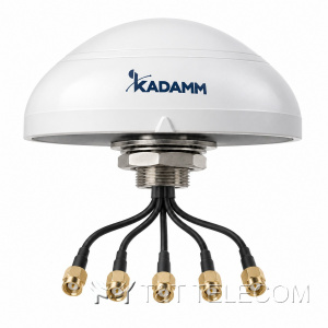 KADAMM GNSS-L125-5G2V2-3 — комбинированная антенна ГНСС L1/L2/L5 + 4G/5G MIMO 617–5000 МГц + V2X 5,9 ГГц, IP67