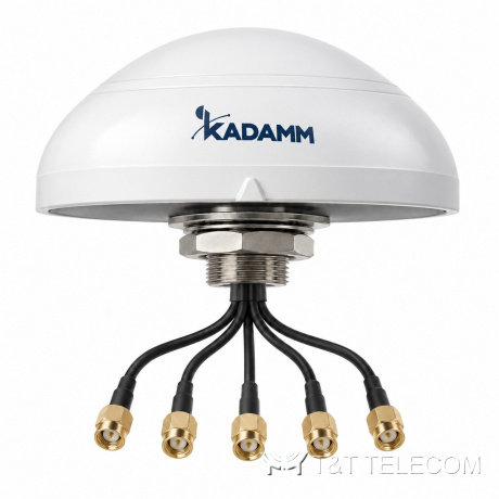KADAMM GNSS-L125-5G2V2-3 — комбинированная антенна ГНСС L1/L2/L5 + 4G/5G MIMO 617–5000 МГц + V2X 5,9 ГГц, IP67