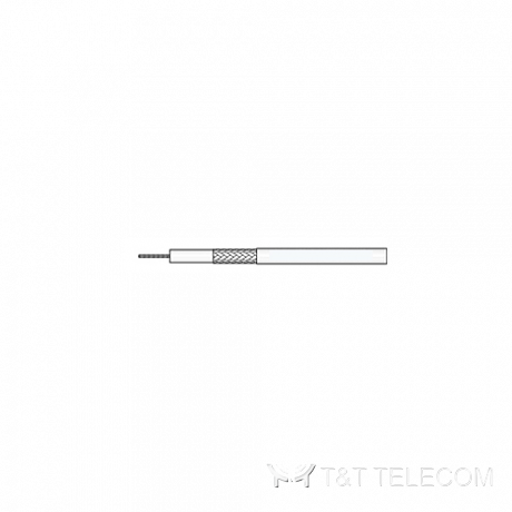 RG-195 A/U Коаксиальный кабель DTR195 95 Ом, PTFE, ø3,7 мм