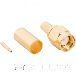 Разъем 901-9871 Amphenol | SMA male, прямая обжимная вилка для кабельной группы RG-223, 50 Ом